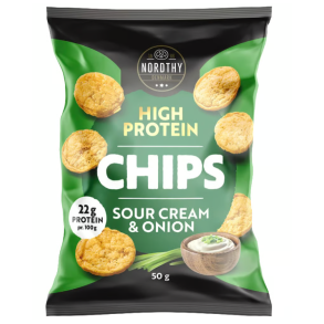 Nordthy High Protein Chips, 50 gram, Sour Cream & Onion