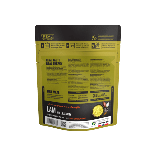 REAL Field Meal Lam med Kartoffelmos / Lamb Mulligatawny 145 gr. 707 kcal