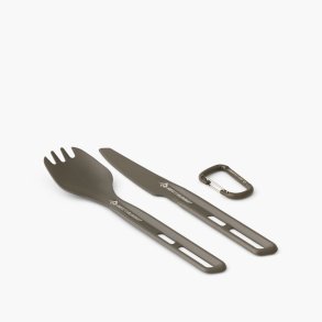 Sea to Summit Frontier UL Cutlery Set - [2 Piece] Aluminium Hard Anodised Grey