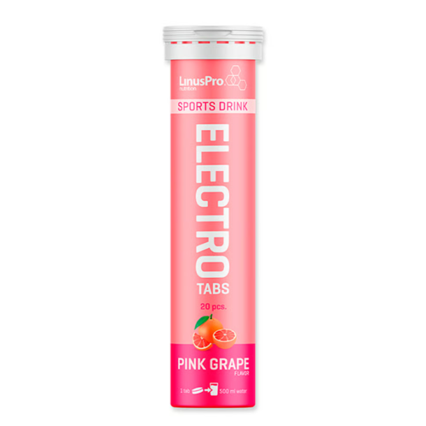 Linuspro Elektrolyt Tabs Pink Grape 80g, 20 stk