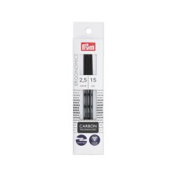 Prym Ergonomisk Strmpepinde Carbon, 15 cm