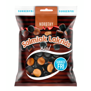 Nordthy Sukkerfri Bl�d Salmiak Lakrids 65g