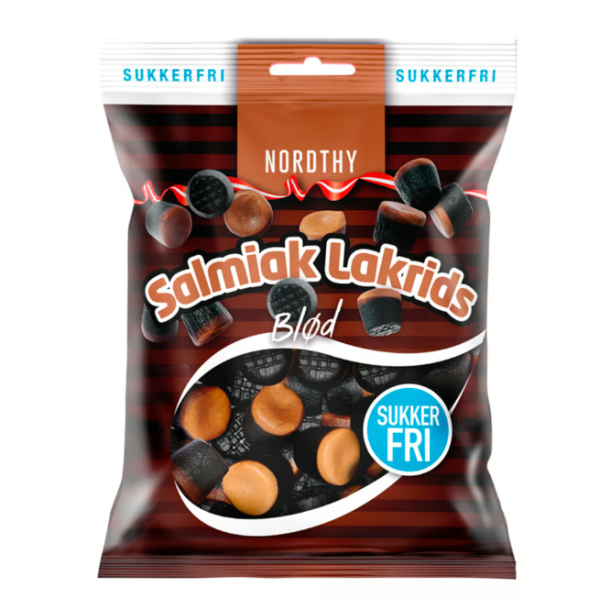 Nordthy Sukkerfri Bl�d Salmiak Lakrids 65g