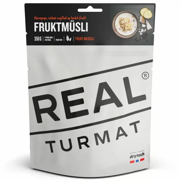 REAL Turmat Morgenmad Frugt Msli / Fruit Muesli 116 g. 432 kcal