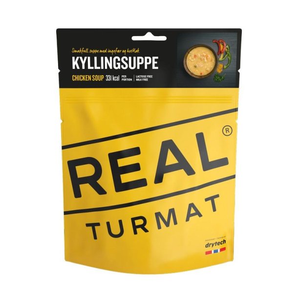 REAL Turmat Kyllingsuppe / Chicken Soup 59 g. 331 kcal 