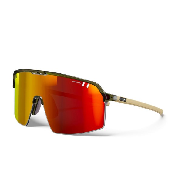 Julbo Intensity Solbriller / Seqinersiutit Reactiv 1-3 Light Amplifier SHINY TRANSLUCENT - Shiny Translucent Army Green / Matt Beige
