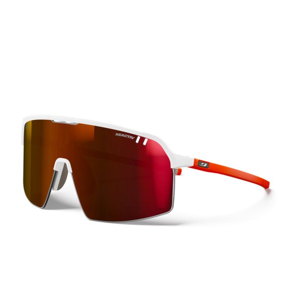 Julbo Intensity Solbriller / Seqinersiutit Reactiv 0-3 High Contrast MATT - White / Fluorescent Orange