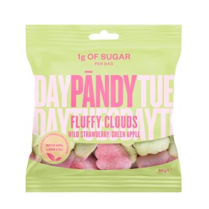 Pandy Candy Fluffy Clouds 50g, 1 g sukker pr. pose