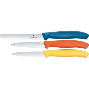 Victorinox Classic Paring Knife Set, 3-pak Orange, gul, bl�