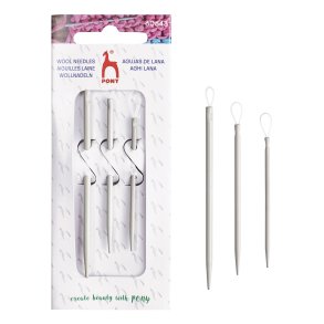 Pony Uldnle Aluminium, 3 stk Ass.