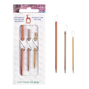 Pony Uldnle Aluminium, 3 stk Ass.