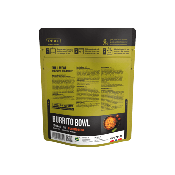 REAL Field Meal Burrito Bowl 132 gr. 600 kcal