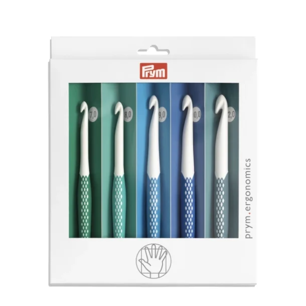 Prym H�klen�le ergonomisk s�t 7-12 mm plast, 5-pak