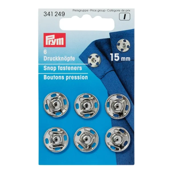 Prym Tryk�se, 15 mm 6-pak