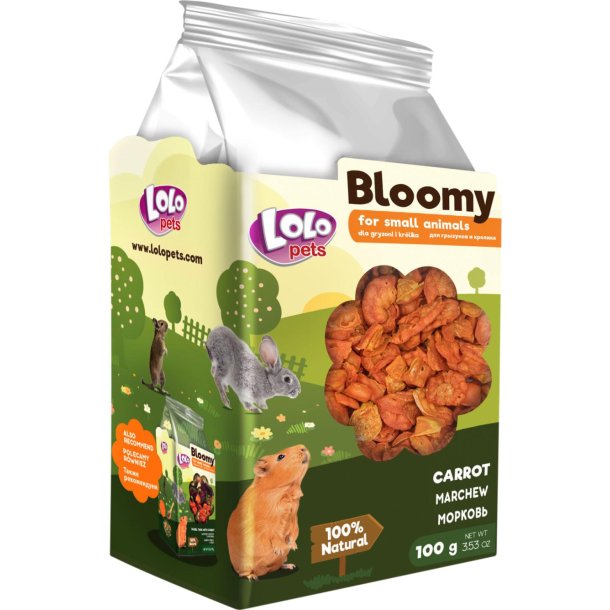 Bloomy Dried Carrob Gnaver/Kanin, 100 g