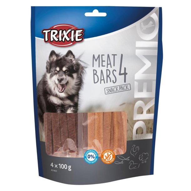 Qimminut Premio 4 Meat Bars, Kylling, And, Lam, Laks 4 x 100 g