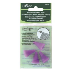 Clover Pindebeskytter Large, 4-pak Lilla, Passer til 3,75 - 6,5mm.