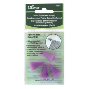 Clover Pindebeskytter Large, 4-pak Lilla, Passer til 3,75 - 6,5mm.