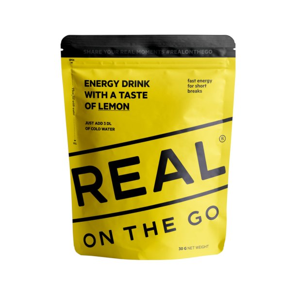 REAL On The Go Energy Drink Lemon, 30 gram