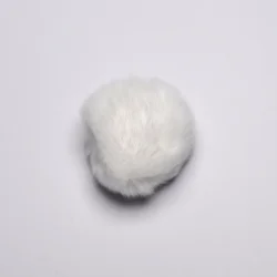 Pompon Kaninh�r, med elastikl�kke