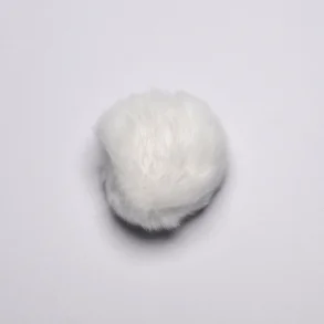 Pompon Kaninh�r, med elastikl�kke