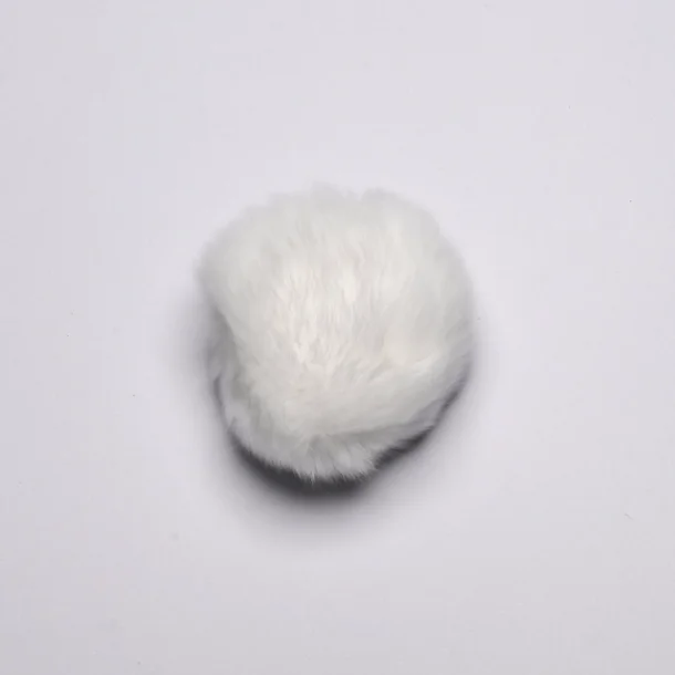 Pompon Kaninh�r, med elastikl�kke