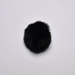 Pompon Kaninh�r, med elastikl�kke