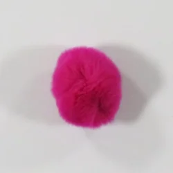 Pompon Kaninh�r, med elastikl�kke