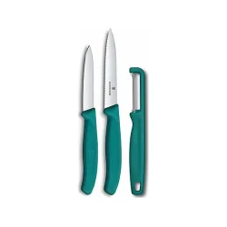 Victorinox Classic Sm�knive Paring Knife Set, 3-pak, Turkis