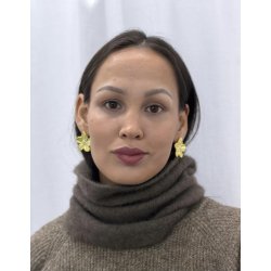 Moskus Qiviut Musk Ox Strik Standard Halsr�r enkelt lag Large