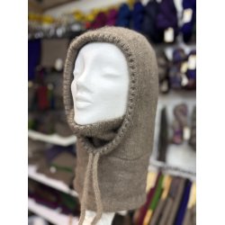 Moskus Luksus Hoodie med indstrikket halsrr til Voksen Qiviut