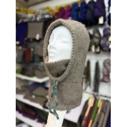 Moskus Luksus Hoodie med indstrikket halsrr til Voksen Qiviut