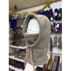 Moskus Luksus Hoodie med indstrikket halsrr til Voksen Qiviut