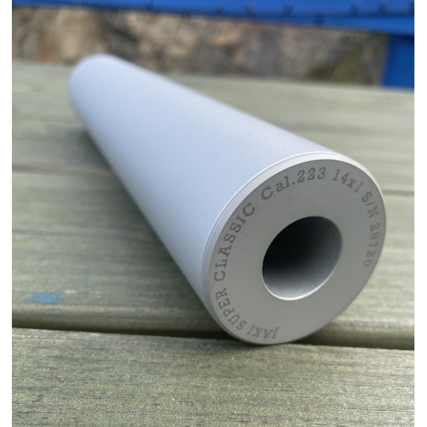 JAKI Super Classic cal.223 M14x1 Mattesilver Lyddmper