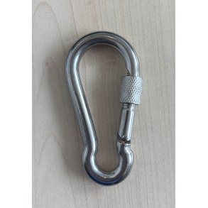 Qimminut Karabinhage Rustfri stl 80 mm med ls