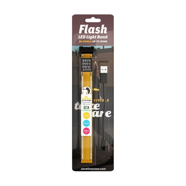 Savelivesnow Flash LED Light Band Genopladelig