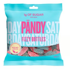 Pandy Candy Fizzy Bottles 50g, 1 g sukker pr. pose