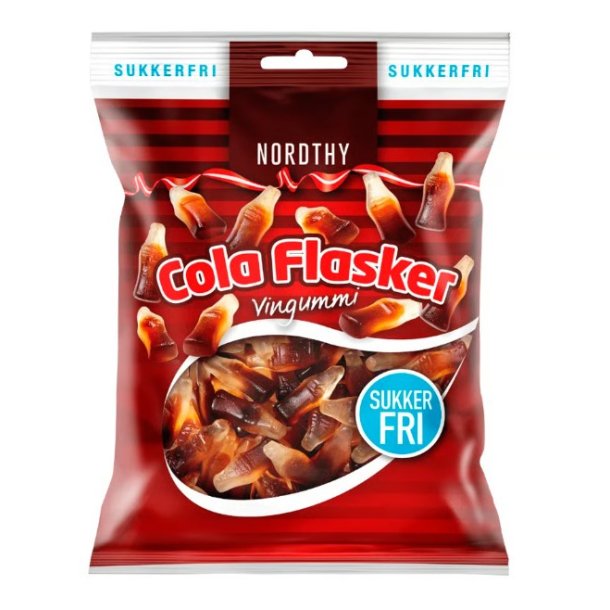 Nordthy Sukkerfri Cola Flasker 80g