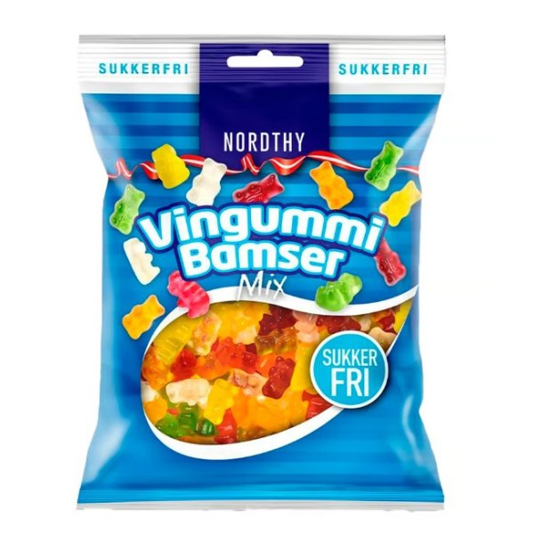 Nordthy Sukkerfri Vingummi Bamser 80g