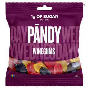 Pandy Candy Salty Squids 50g, 1 g sukker pr. pose