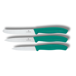 Victorinox Classic Paring Knife Set, 3-pak Turkis