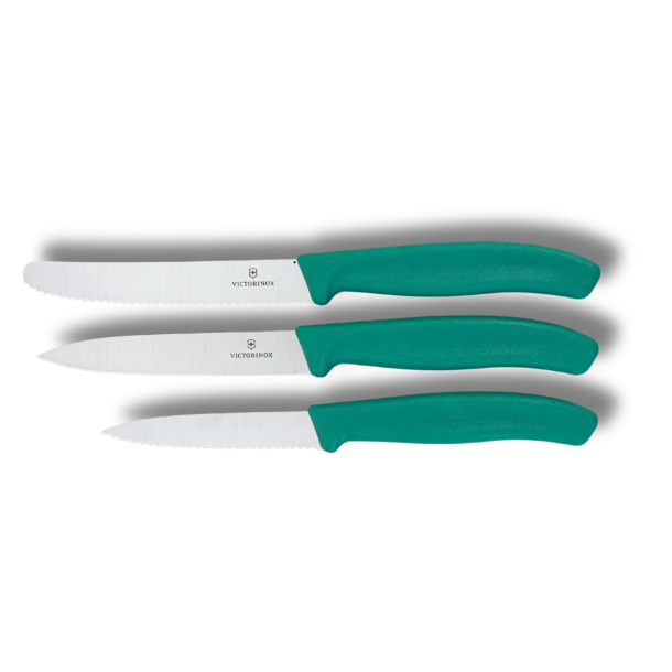 Victorinox Classic Paring Knife Set, 3-pak Turkis
