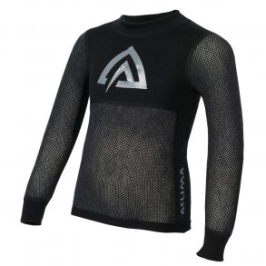 Aclima Woolnet Mini Crew Neck Children/Junior Brace Melange/Jet Black