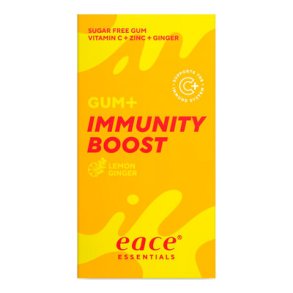 Eace Gum+ Immunity Boost, 10 stk, Sukkerfri Tyggegummi med Vitamin C, zink, ingef�r