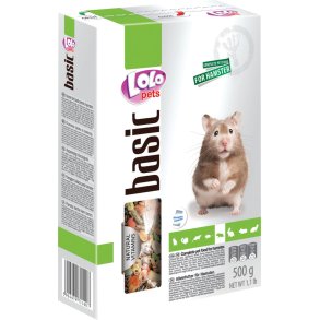 Lolo Pets FOODY PREMIUM fuldfoder til hamster, 500 g