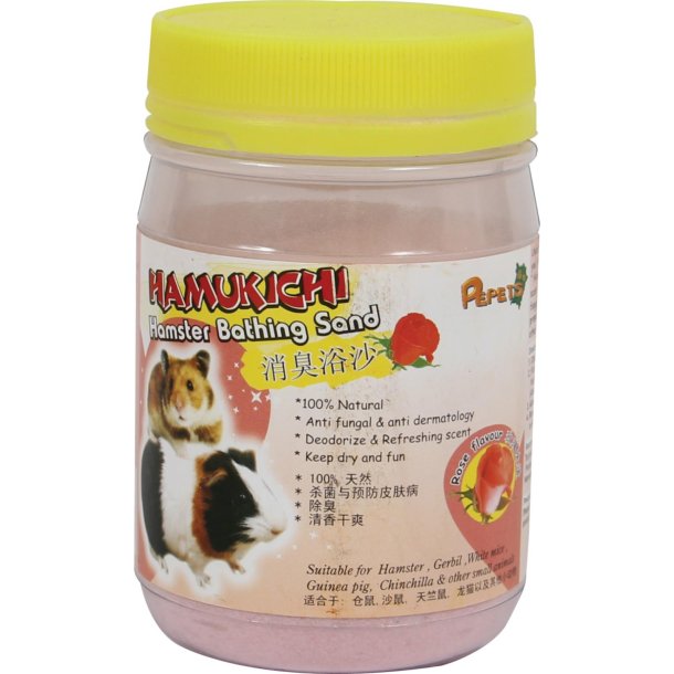 Hamster badesand med roseduft