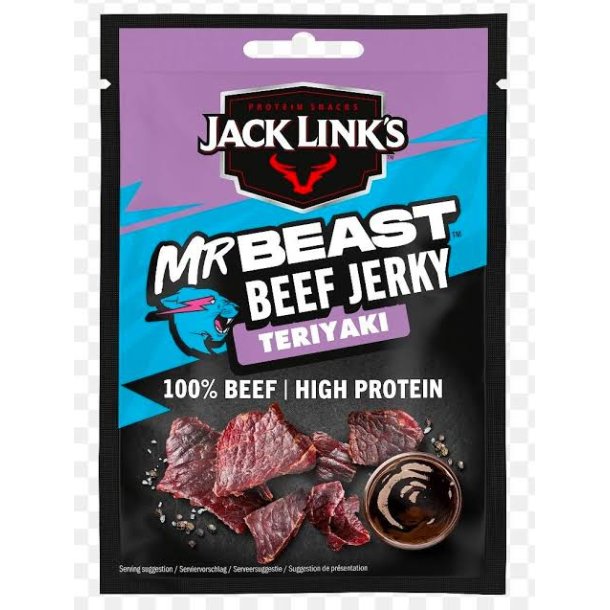 Jack Link's Mr Beast Beef Jerky Teriyaki, 60 g, 100% Beef