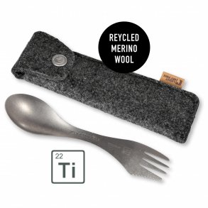 Light My Fire Spork Kit Titanium MiS, 3 i 1 bestik med uldetui