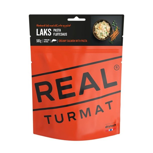 REAL Turmat Laks i Fldesovs / Creamy Salmon with pasta 129 g. 601 kcal