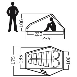 Nordisk Telemark 2 personers letvgtstelt 2LW telt green 990 gram